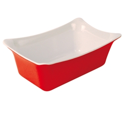 Rauwkost saladeschaal Fleur Crock melamine rood wit